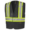 135-2/3XL - HI-VIZ TRAFFIC VEST BLACK