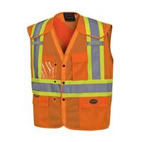 6932-2/3XL - HI-VIZ SAFETY TEAR-AWAY VEST ORANGE