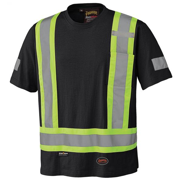 6976-S - COTTON SAFETY TEE SHIRT BLACK