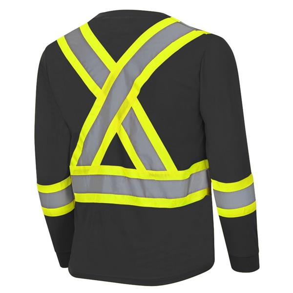 6997-L-SHOP - BIRDSEYE LONG-SLEEVED SAFETY TEE SHIRT