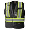 6933BK-S/M - HI-VIZ SAFETY TEAR-AWAY VEST BLACK