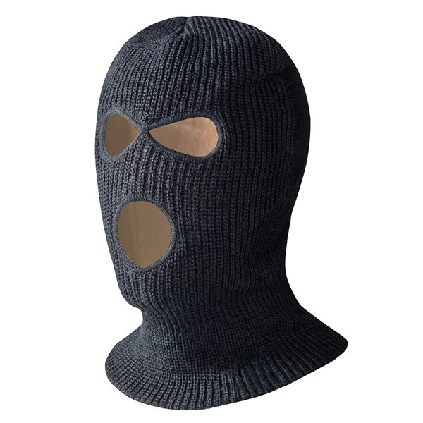 5560A-O/S - LINED 3-HOLE BALACLAVA - BLACK