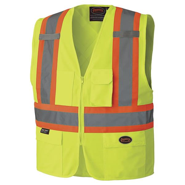 159-M - HI-VIZ ZIPPER FRONT SAFETY VEST