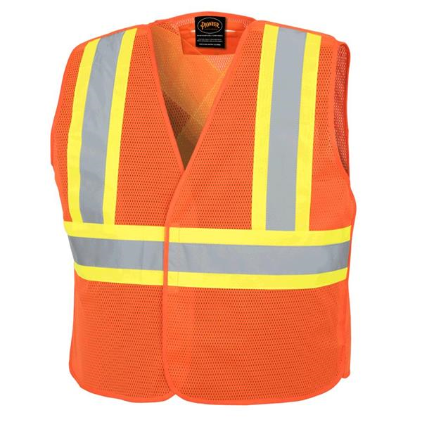 597P-4/5XL - HI-VIZ TEAR-AWAY MESH VEST