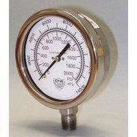 502SS-30IN/30 - 4 1/2IN 1/2BM -30"HG/30PSI SS LF GAUGE